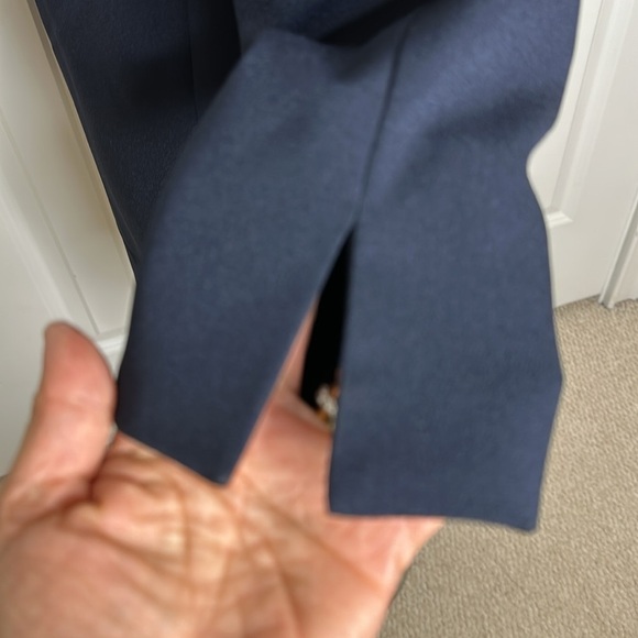 Christian Dior Vintage One Button Long Blazer Jacket Navy Sz4 - Picture 6 of 10